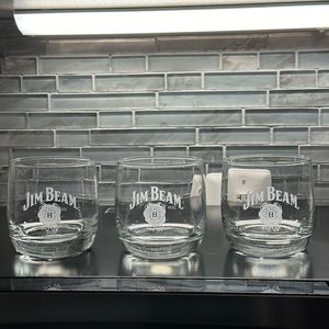 Vintage Jim Beam Round Rocks Glasses